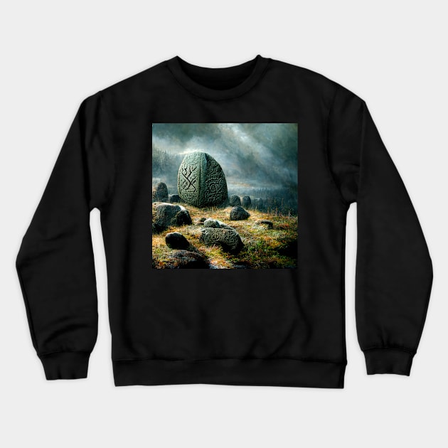 Rune Stones Series Crewneck Sweatshirt by VISIONARTIST